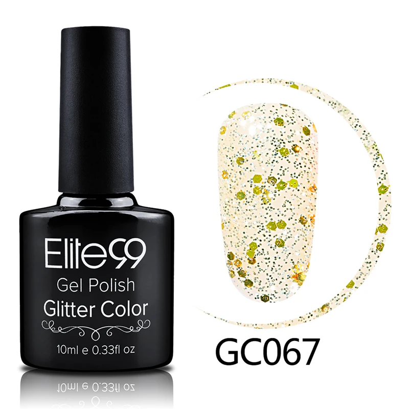 Elite99 10mlBling Блестящий Гель-лак для ногтей легкий замачиваемый Алмазный Гель-лак для ногтей отверждение Светодиодная лампа машина длительный лак для ногтей - Цвет: R-GC067