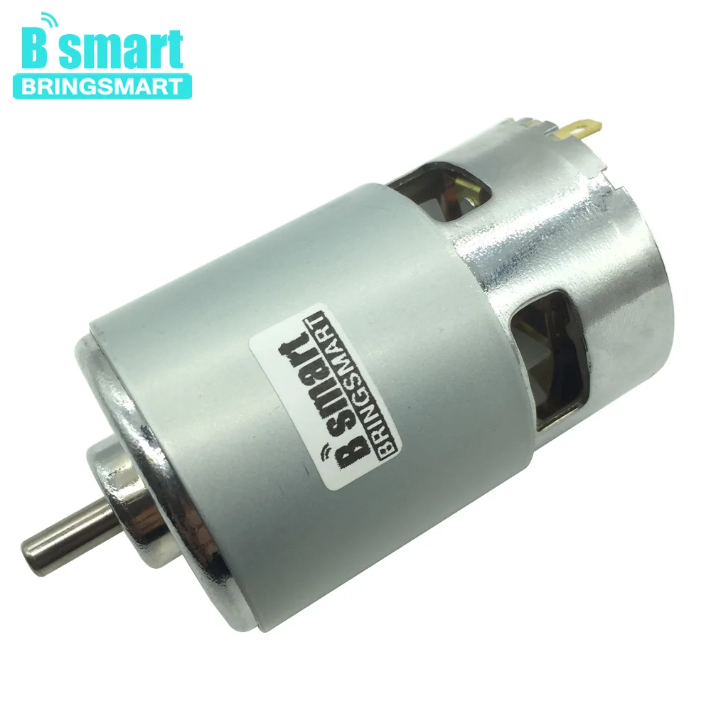 

Bringsmart RS775 Mini DC Motor 24V 8300rpm Low Noise Front Ball Bearing High Speed Motor Large Torque Cooling Fan Long Life
