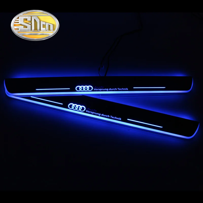 

Waterproof Ultrathin Acrylic LED Welcome Scuff Plate Pedal Door Sill For Audi A1 2013 2014, 2pcs Front Door