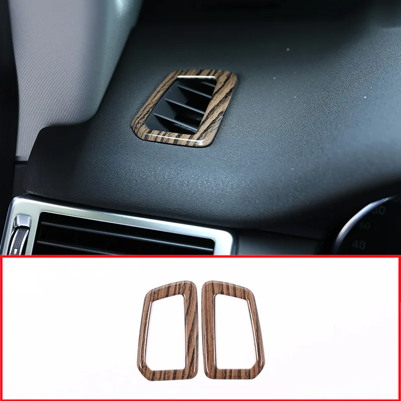 

2pcs Sands Wood Grain ABS Car Dashboard Air Conditioning Vent Outlet Frame Trim For Land Rover Discovery Sport 2015-2018