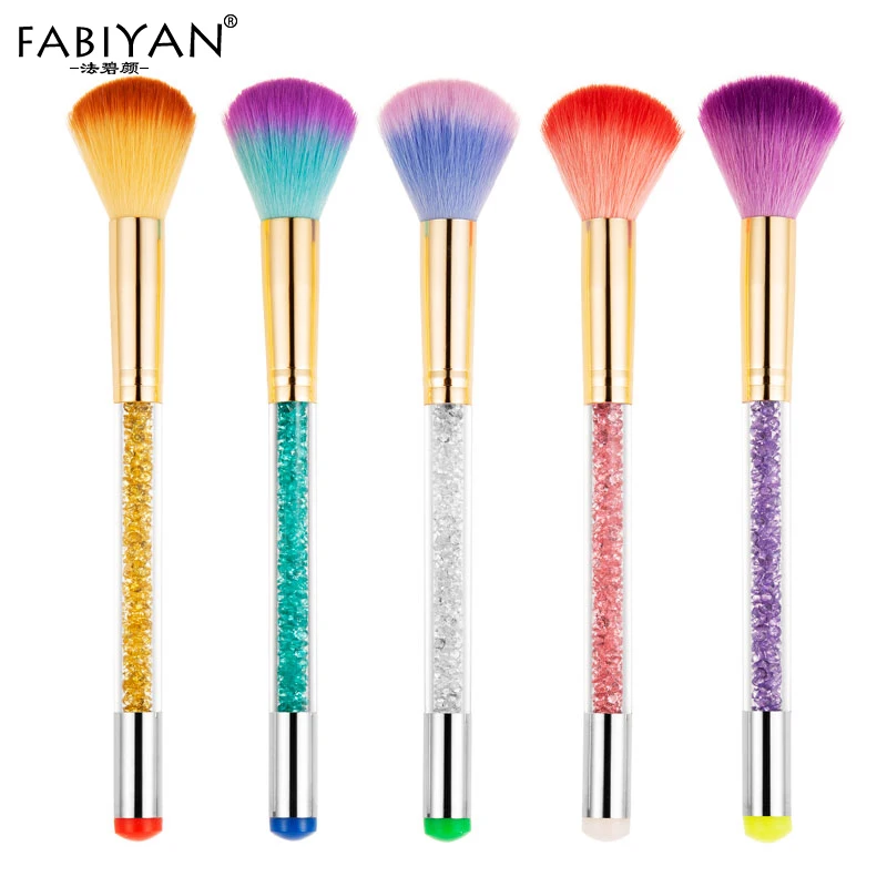 

Rhinestone Double Head Nail Art Silicone Stamper UV Gel Polish Powder Dust Cleaning Pen Brush Manicure Stamping Transfer Tool