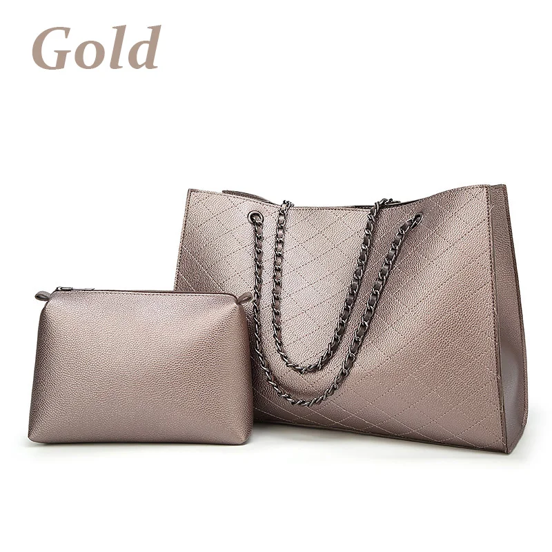 ZMQN кожаные сумки для женщин роскошные сумки женские сумки дизайнерские большие сумки ручная сумка на цепочке кожаные сумки набор Bolsa Feminina - Цвет: Gold