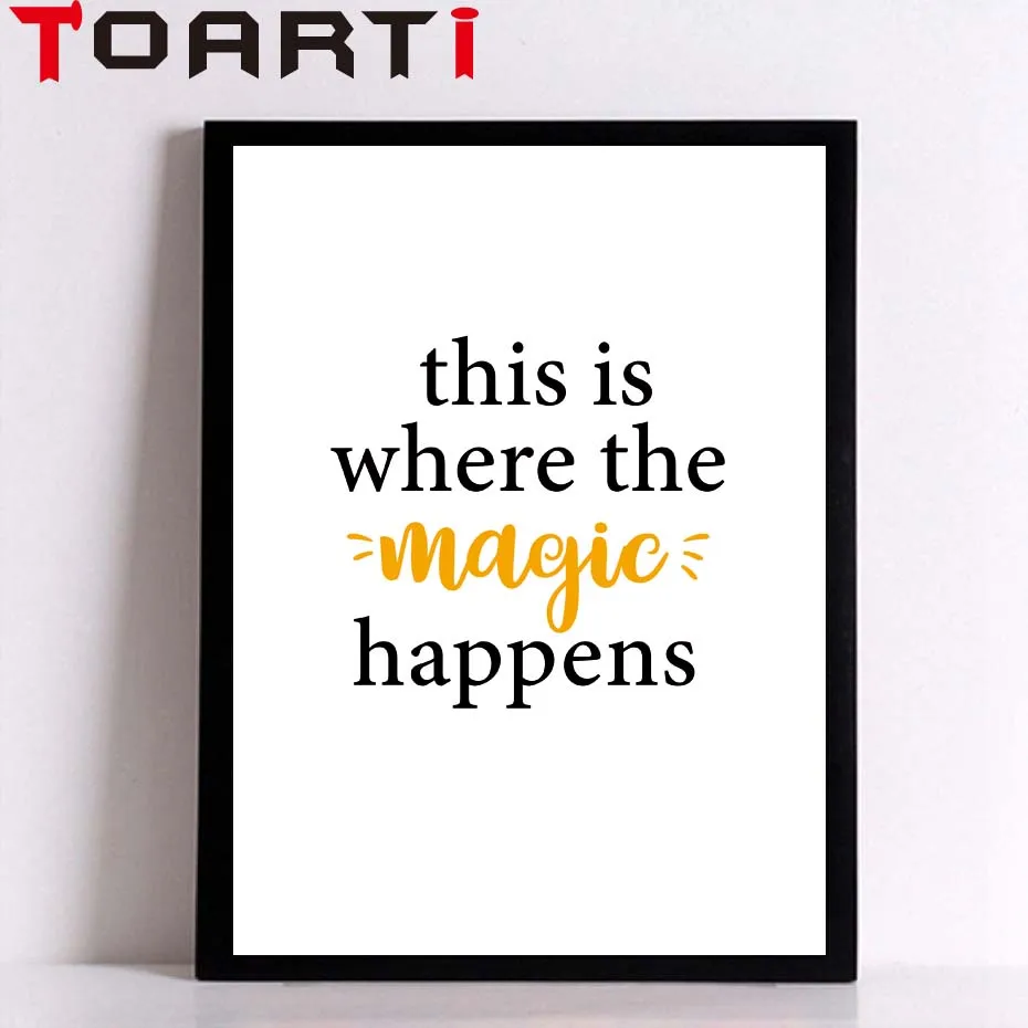 This Is Where The Magic Happens Inspiration Quote Wall Art Print Nordic