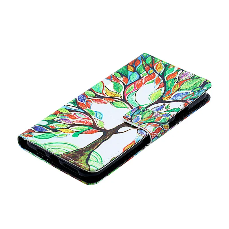 Кожаный чехол-бумажник с рисунком PDGB для Meizu 15 Plus M15 Lite A5 M5C M3 M5 M6 Note M3s mini M5S M6S S6 M6T цветной чехол с откидной крышкой и цветочным рисунком - Цвет: 008Tree