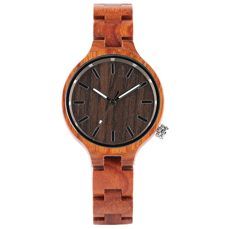 

Business Women Watches 2017 Nature Wood Casual Bracelet Clasp Bamboo Novelty 100% Full Wooden Ladies Quarzt Wristwatch Gifts