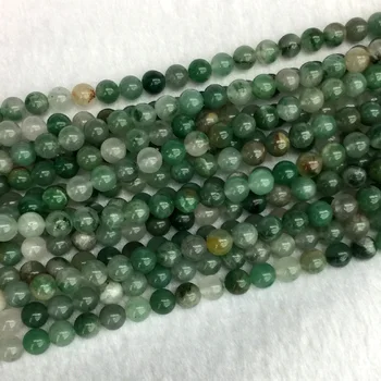 

Natural Genuine Translucent South Africa Green Jade Round Jewellery Loose Ball Beads 6mm 8mm 10mm 12mm 15" 05442