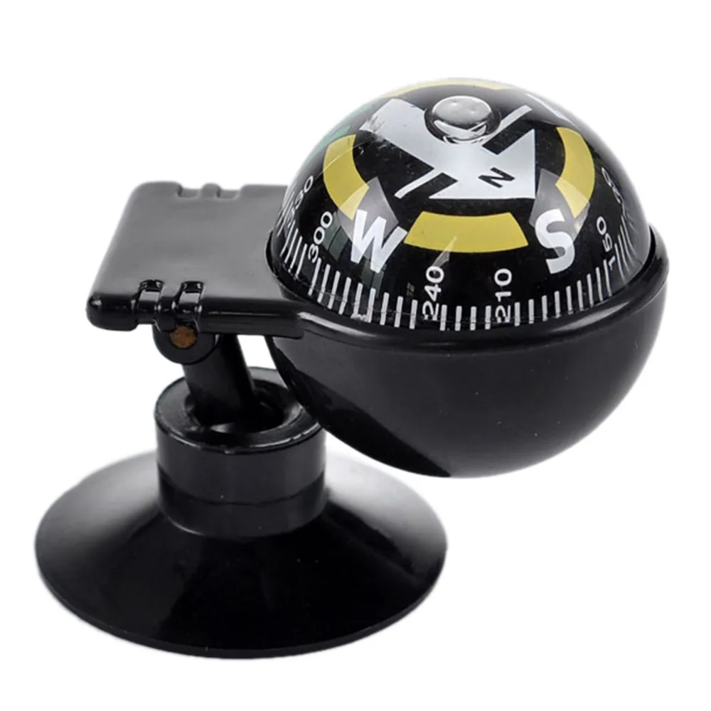 1PC Useful Convenient Compasses Pocket Ball Dashboard Dash Mount Navigation Compass Car Boat Truck Suction Black Color