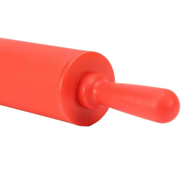 Non Stick Silicone Rolling Pin Pastry Dough Roller Kitchen Baking Non Stick Silicone Rolling Pin Pastry Dough Roller Kitchen Baking Accessories Tool With Plastic Handle For Children Hot M4