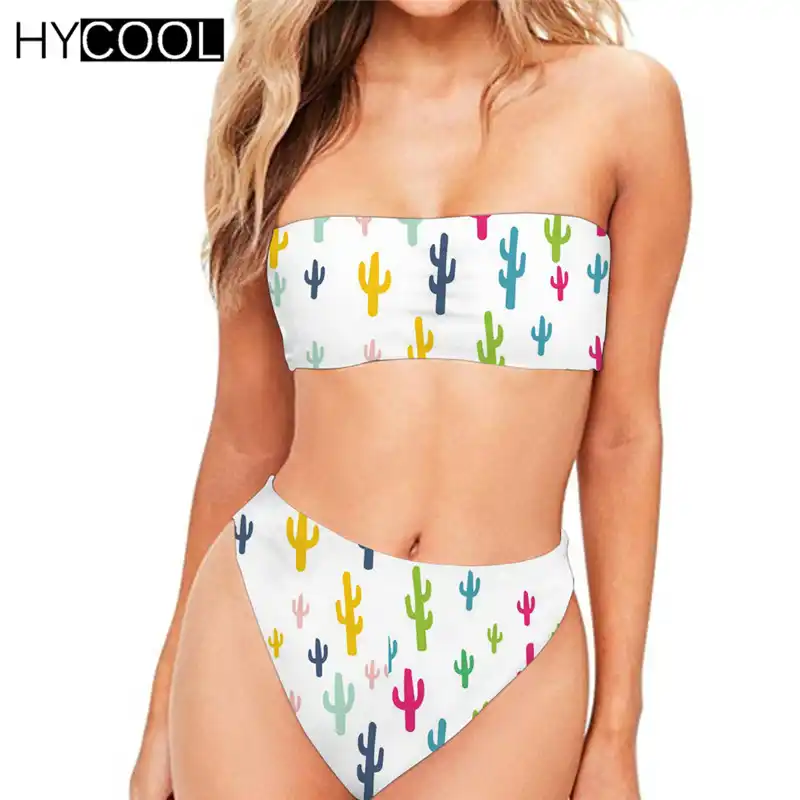 high waisted cactus swimsuit