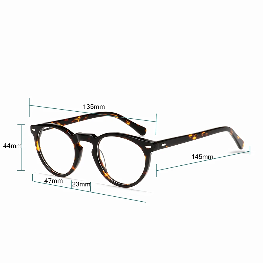 Acetate Optical Glasses Frame Women Vintage Round Myopia Prescription Eyeglasses Men Retro Spectacles Eyewear Oculos