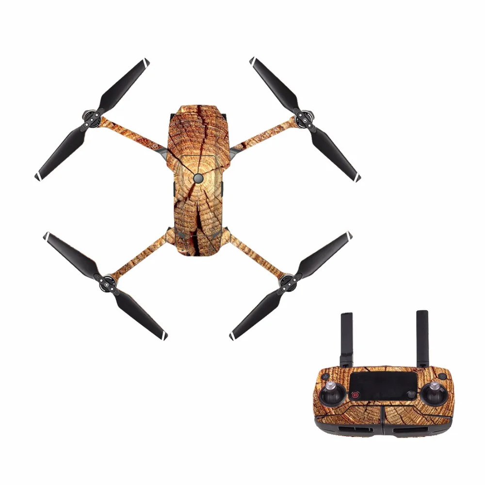 

[M0152] wood for DJI Mavic Pro Decal Skin Sticker Drone Body + Remote Controller + 3 Battery Protection Film Cover