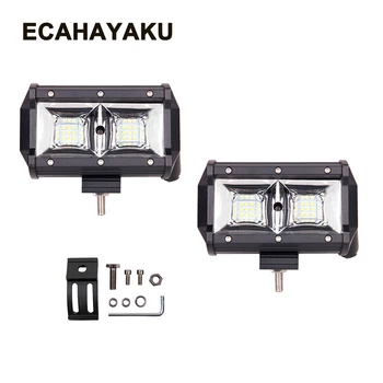 

ECAHAYAKU 2x 5 inch 54w Offroad LED Work Light Bar flood lamp led bar for Car 12V 24V SUV TRUCK ATV Boat Wagon Pickup Motorcycle