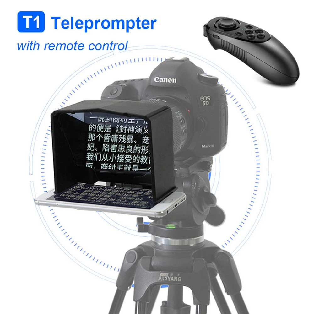  Desview Smartphone Teleprompter for Canon Nikon Sony Camera Photo Studio DSLR for Youtube Interview