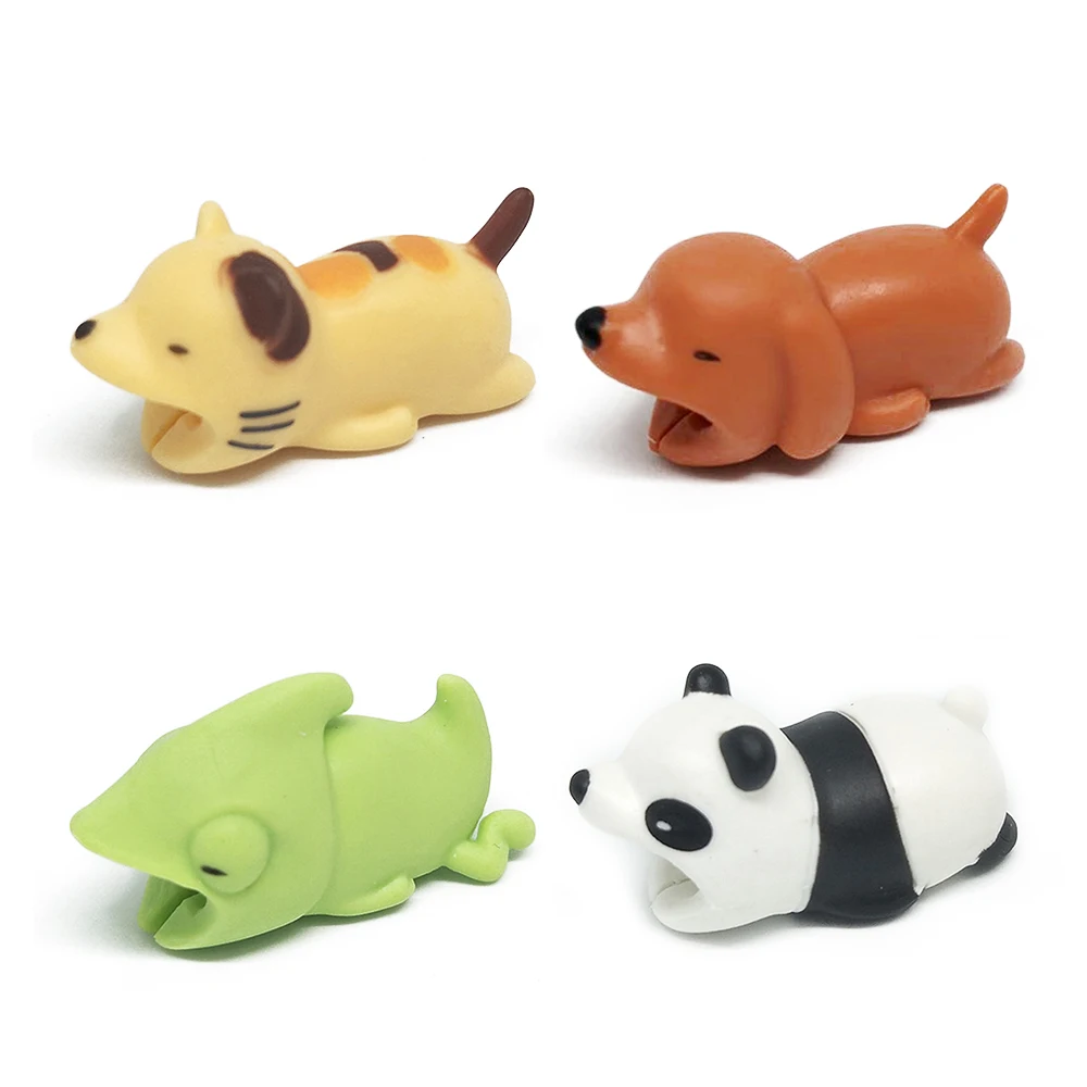 Lovely Animal Shape Protector Data Line Protective Cover Winder Cable Cartoon Earphone Phone Cord Protection Sleeve Charger Wire