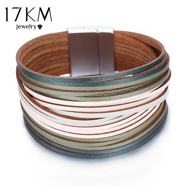 Us 2 46 35 Off 17km 3 Color Fashion Leather Wrap Bracelet For Women Men Multiple Layers Charm Bracelets S Pulsera Mujer Basics Jewelry In Us 2 46 35 Off 17km 3 Color Fashion Leather Wrap Bracelet For Women Men Multiple Layers Charm Bracelets S Pulsera Mujer Basics Jewelry In