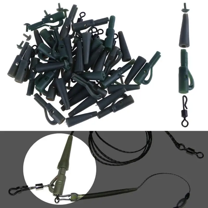 

30Pcs/Set Fishing Terminal Tackle Safety Lead Clips Carp Fishing Tackle Tools with Pins Tail Rubber Tubes Accessories Equipment