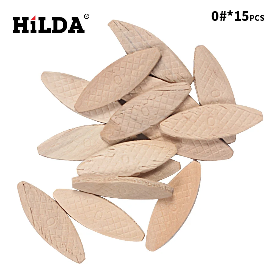 

HILDA 15PCS No. 0#  Assorted Wood Biscuits For Tenon Machine Woodworking Biscuit Jointer
