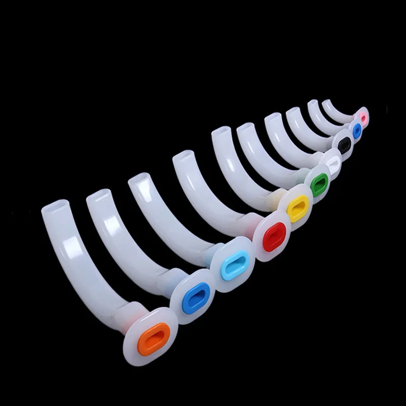 Медицинская оральная воздушная полоса с цветным кодом Guedel Воздушная трубка для CPR первой помощи больным дыхательные пути дыхательные трубки 9 шт./лот