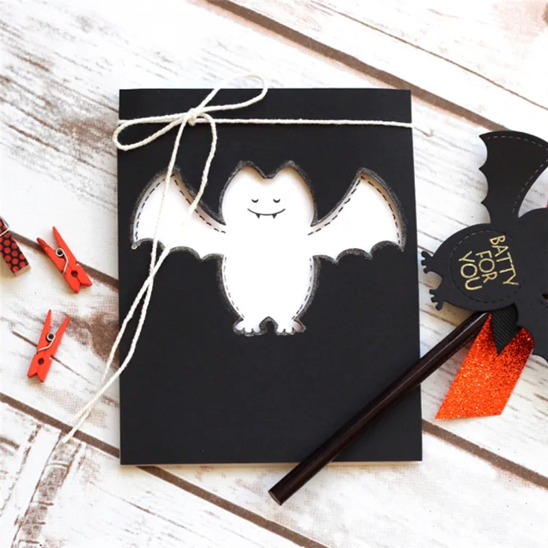 

GJCrafts Bat Stamps and Die Sets Metal Cutting Dies Craft Dies Scrapbooking Card Embossing Album Embossing New Dies for 2019