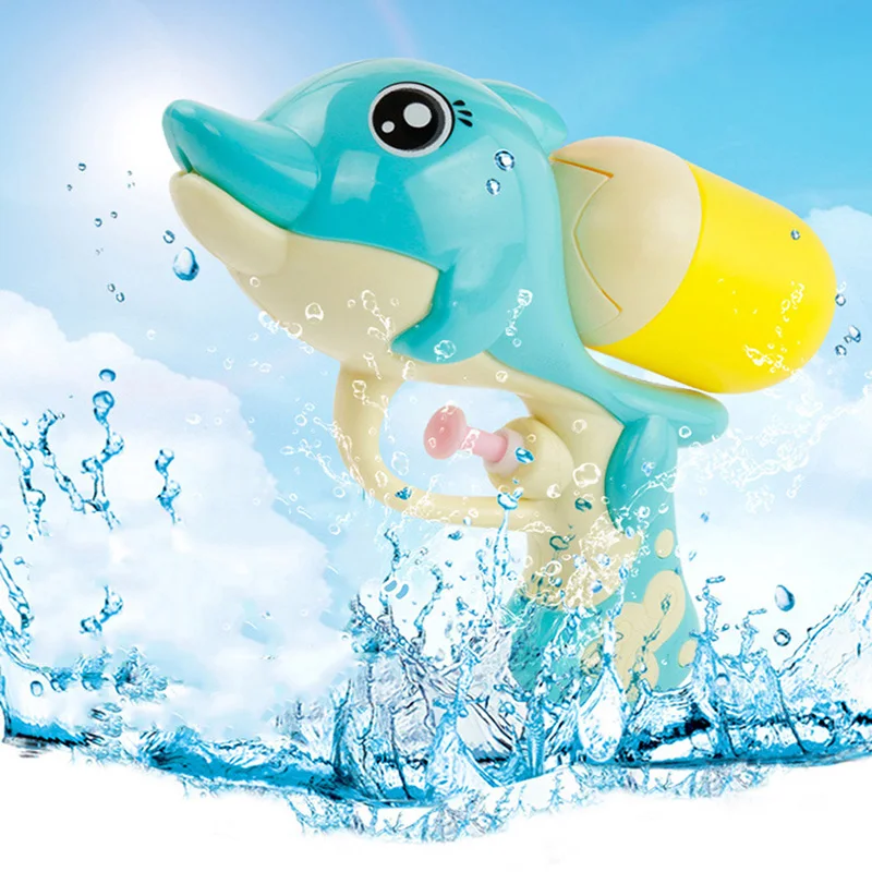SLPF Water Gun Toys Summer Beach Play Water Children Bathroom Mini Dolphin High Pressure Water Spray Kids Baby Outdoor Game G24