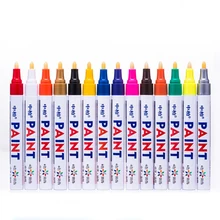 14 цветов Перманентный маркер водонепроницаемый металлический художественный маркер ручка для залива масла краска для школы DIY шины протектора CD цветные маркеры