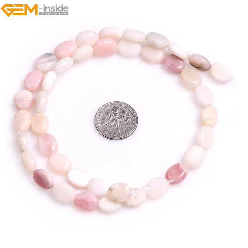 Бусины Из Натурального овального розового опала Howlite 8 х10 мм 15 дюймов|stone beads|beads for
