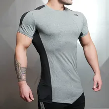 2017 New Muscle Brothers gymshark men’s T-shirt Slim thin summer T-shirt Brand Fitness Bodybuilding Stringer