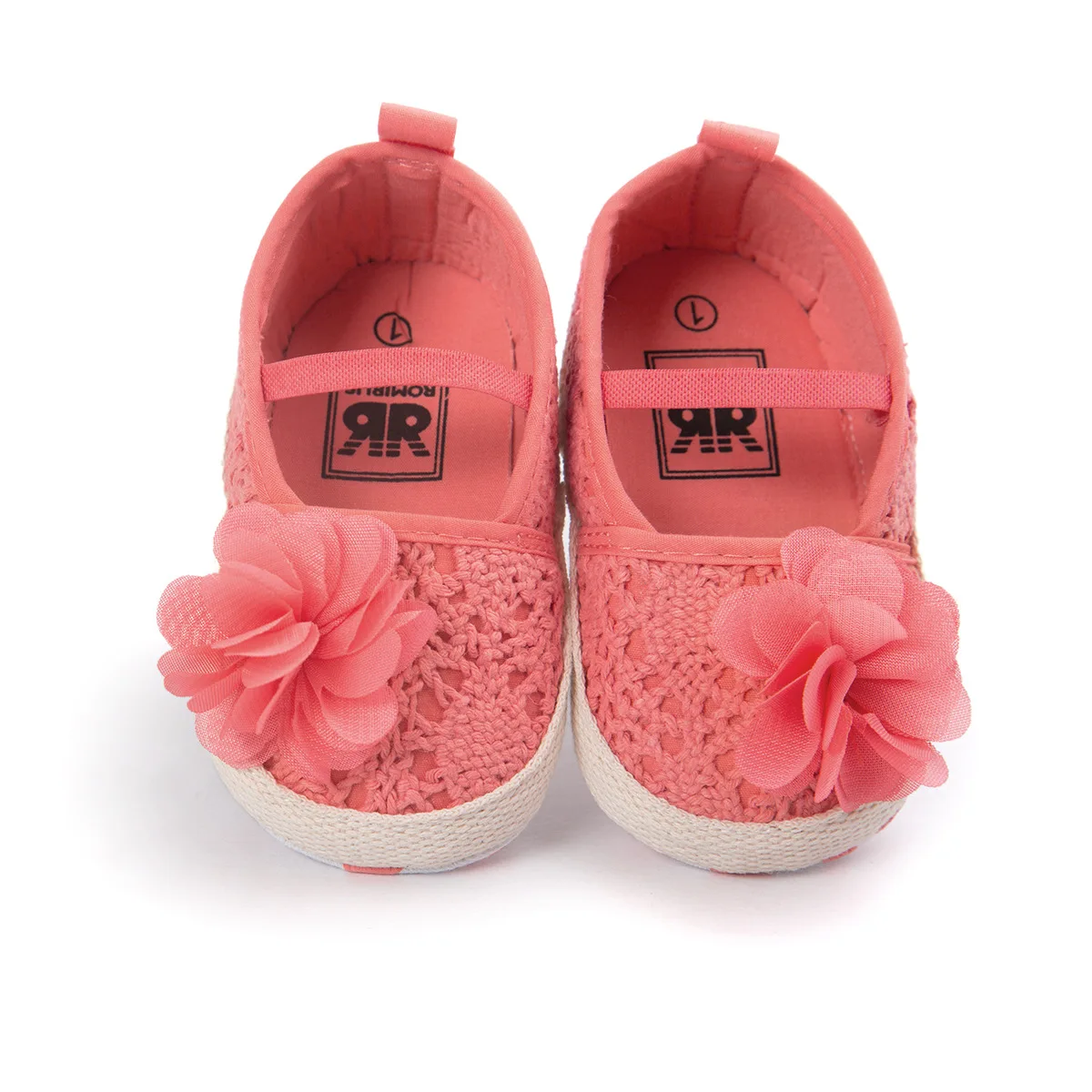 2017 Baby girl Flower red shoes Crochet toddler infant girls soft sole shoes chaussure bebes