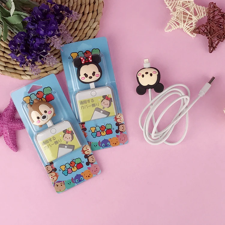 Lovely Charger Cable Protector for iphone 8 7 6 5 USB Data Line Protection Doll Animal Bite Accessory Cable Organizer Protective