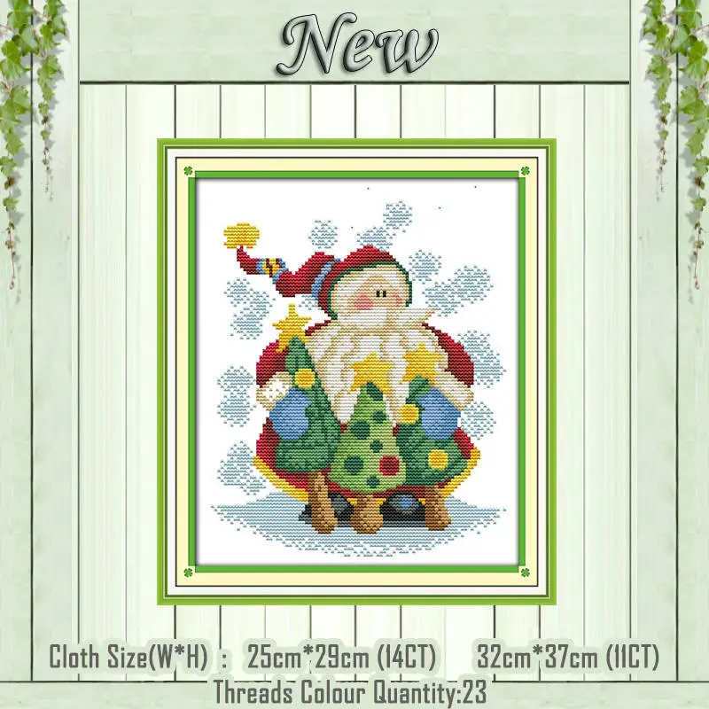 Санта Клаус С Рождеством DIY картина Счетный напечатанный на холсте DMC 11CT 14CT наборы вышивки крестиком набор для шитья - Цвет: Santa Claus H