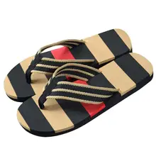 2016 New Fashion Men Summer Stripe Flip Flops Shoes Sandals Male Slipper Flip-flops hombre zapatillas Dec2