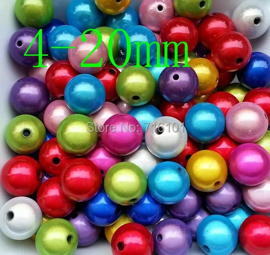 

Cheap Wholesale Fashion Mixed Color Acrylic Pearl Beads,Popular Miracle Beads For Chunky Kids Necklace