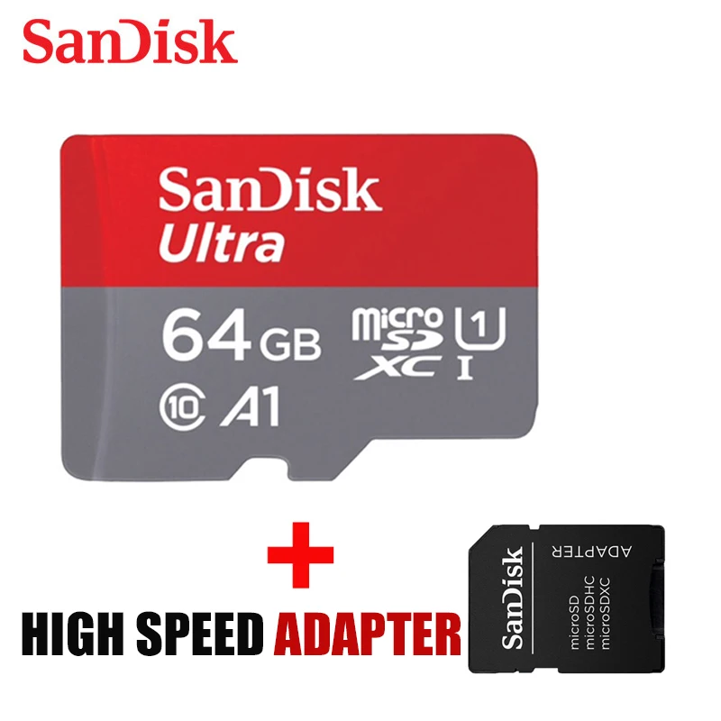 Карта micro sd sandisk 16 ГБ 32 ГБ 64 Гб 200 ГБ карта памяти micro sd 128 ГБ 256 Гб класс 10 до 98 МБ/с./с - Емкость: A1 64G-AP