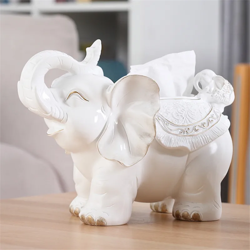 Creative Elephant Paper Holder Phone TV Control Key Holder Living Room Coffee Table Decoration Best Gift