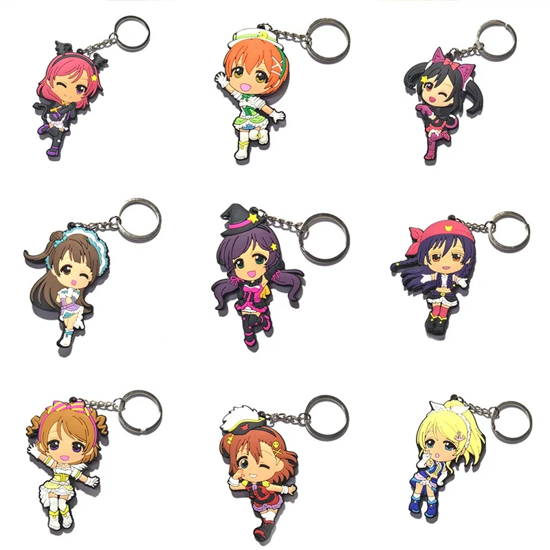 

Minami Kotori Nico Eli Rin Umi Maki Tojo Nozomi Hanayo Honoka Anime Love Live! Lovelive! Version Japanese Rubber Keychain
