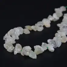 15.5″/strand Natural Raw Prehnites Freeform Nugget Gravel Loose Beads,Roug Green Stone Top Drilled Chips Necklace Jewelry Making