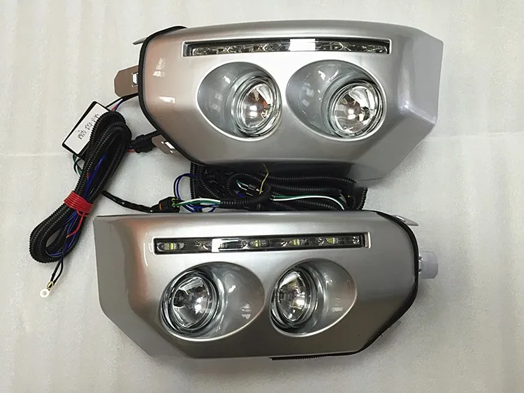 

Osmrk Led drl daytime running lights fog lamp +front side bumper light for Toyota FJ Cruiser 2008-2016