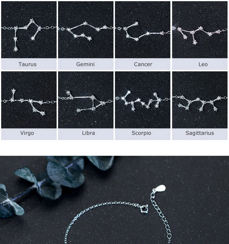 MloveAcc, Новое поступление, браслеты и браслеты из стерлингового серебра 925 пробы для женщин, очаровательное созвездие, повседневный спортивный стиль, хорошее ювелирное изделие