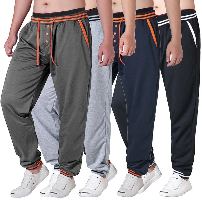 

CALOFE Men Running Pants Jogging Fitness Workout Running Drawstring Soft Full Length Pant Soccer Training Pants Men With Pocket
