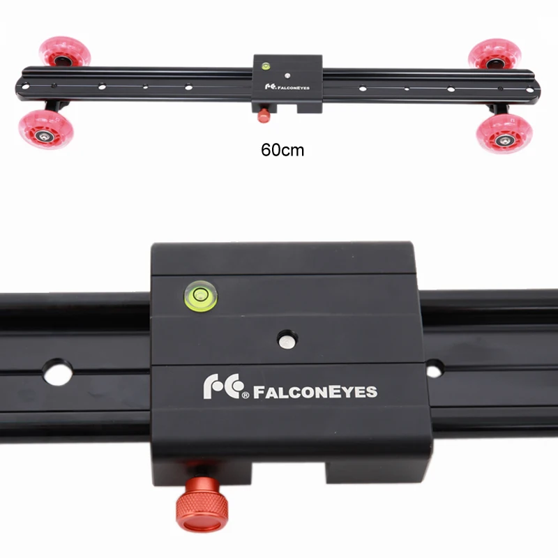 

Falconeyes 60cm Photo Studio Track Slider Table Dolly Kit Video Stabilizer for Canon 5DIV 5DIII for Nikon D810 DSLR Camera