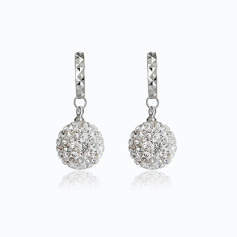 Shineland брендовые модные серьги 2018 пирсинг Bijoux микро диско шар глина CZ кристалл для