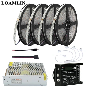 

5050 RGB Led Strip Flexible Light +DC12V Transformer+TC421 WIFI Time Programmable RGB Led Controller Kit