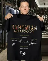 Bohemian Rhapsody Фредди Меркьюри подписи Мужская футболка черный хлопок S-5XL печатная Мужская футболка с коротким рукавом забавная футболка