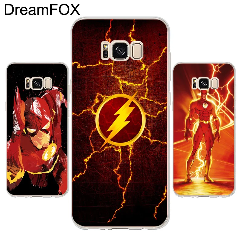 DREAMFOX K226 The Flash Superhero Soft TPU Silicone Case Cover For Samsung Galaxy Note S 6 7 8 9 Edge Plus Grand Prime |