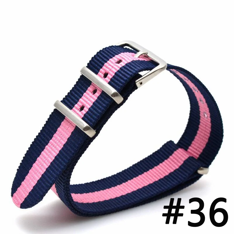 Hot Retro Classic Watch 18 mm Army Navy Red Military nato fabric Woven Nylon watchband Strap Band Buckle belt 18mm accessories
