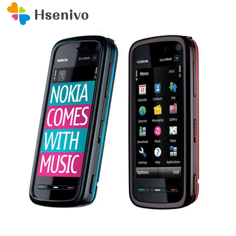 5800 оригинальный телефон Nokia XpressMusic МП камера 3G поддержка русского польского языка