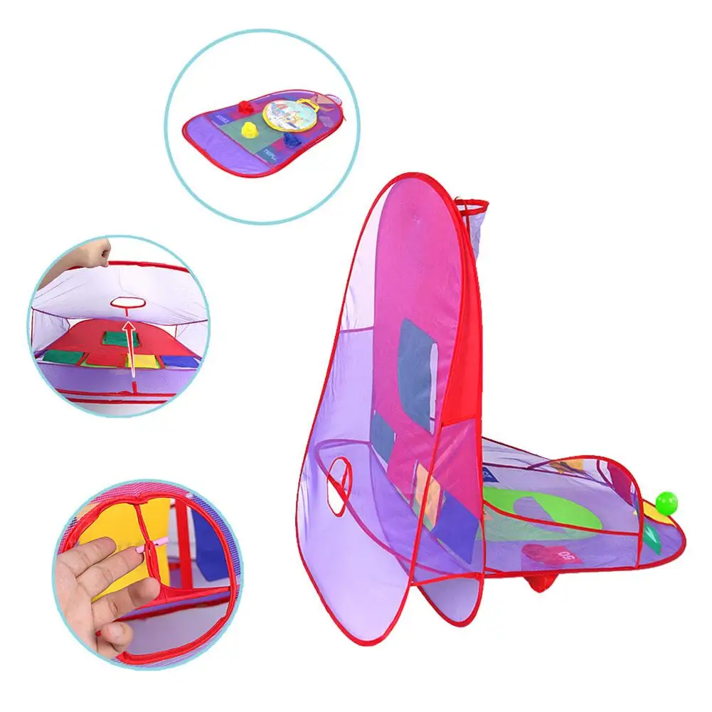3-в-1 детская игрушечная Палатка складной водонепроницаемый съемки Тип развивающие игрушки Портативный Крытый подвижных игр на свежем воздухе отправки бассейн с шариками