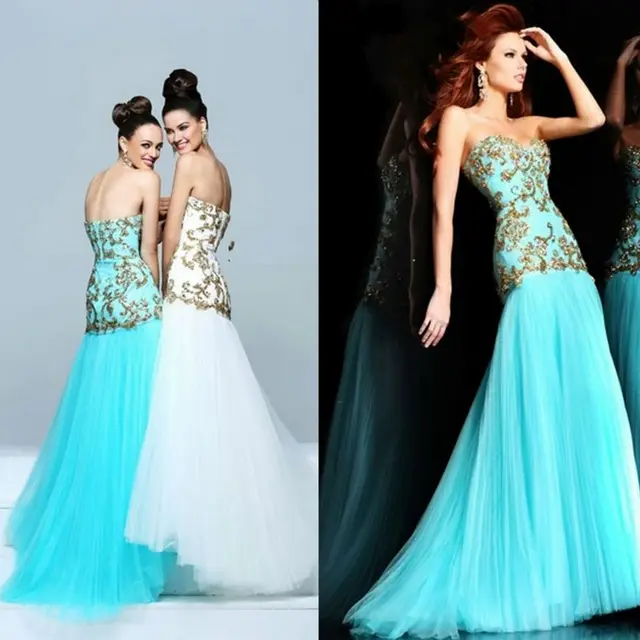 White Prom Dresses 2012 with Rinestones