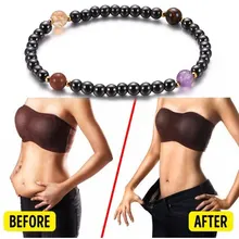 Для похудения, ножной браслет, цепочка для похудения, магнитный ножной браслет, модный, для здоровья, четыре цветные бусины, простое снятие стресса