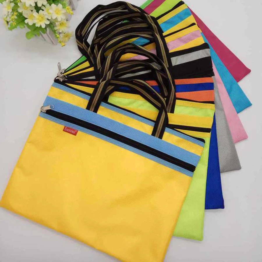 Business Document Bag A4 Tote File Folder Filing Meeting Bags Side